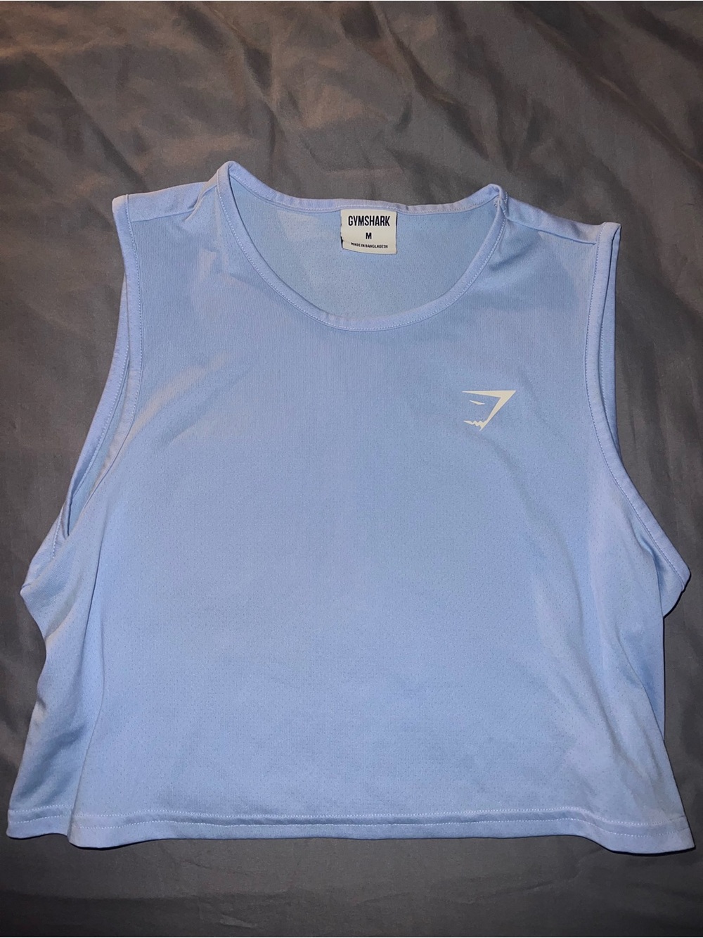 Gymshark Light Blue Women's Cropped Muscle Tank